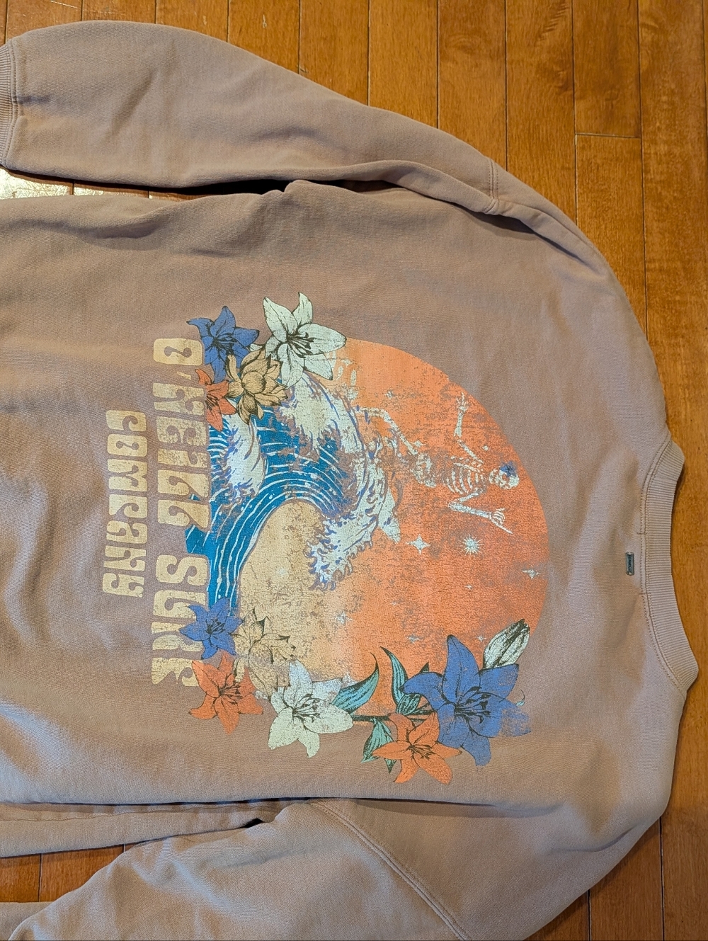 O'Neill Women's Choice Crewneck Sweatshirt Surf Skeleton Size XS